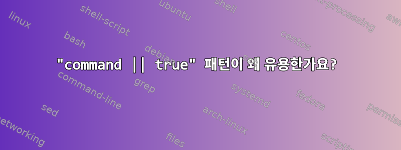 "command || true" 패턴이 왜 유용한가요?