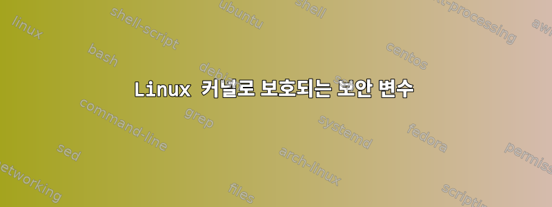 Linux 커널로 보호되는 보안 변수