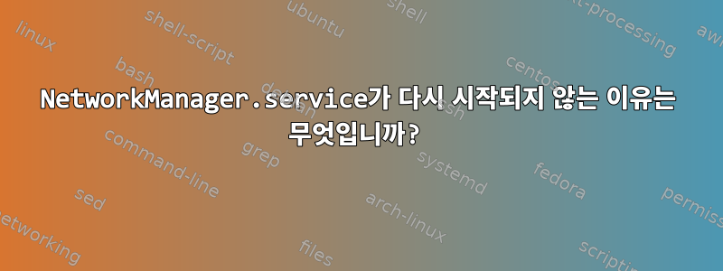 NetworkManager.service가 다시 시작되지 않는 이유는 무엇입니까?